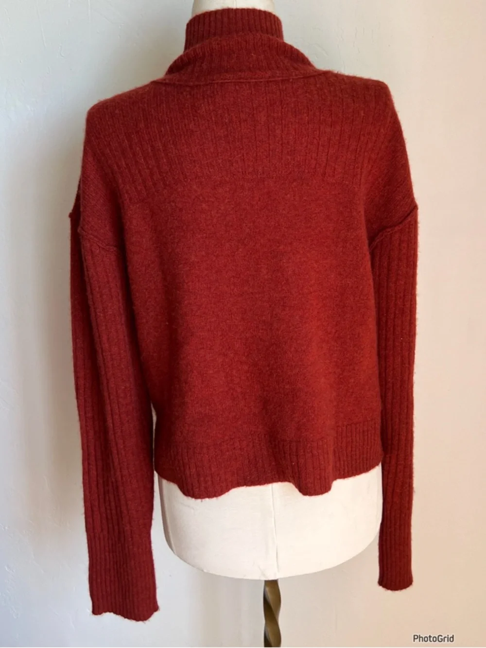 Free People Red Turtleneck Sweater Small